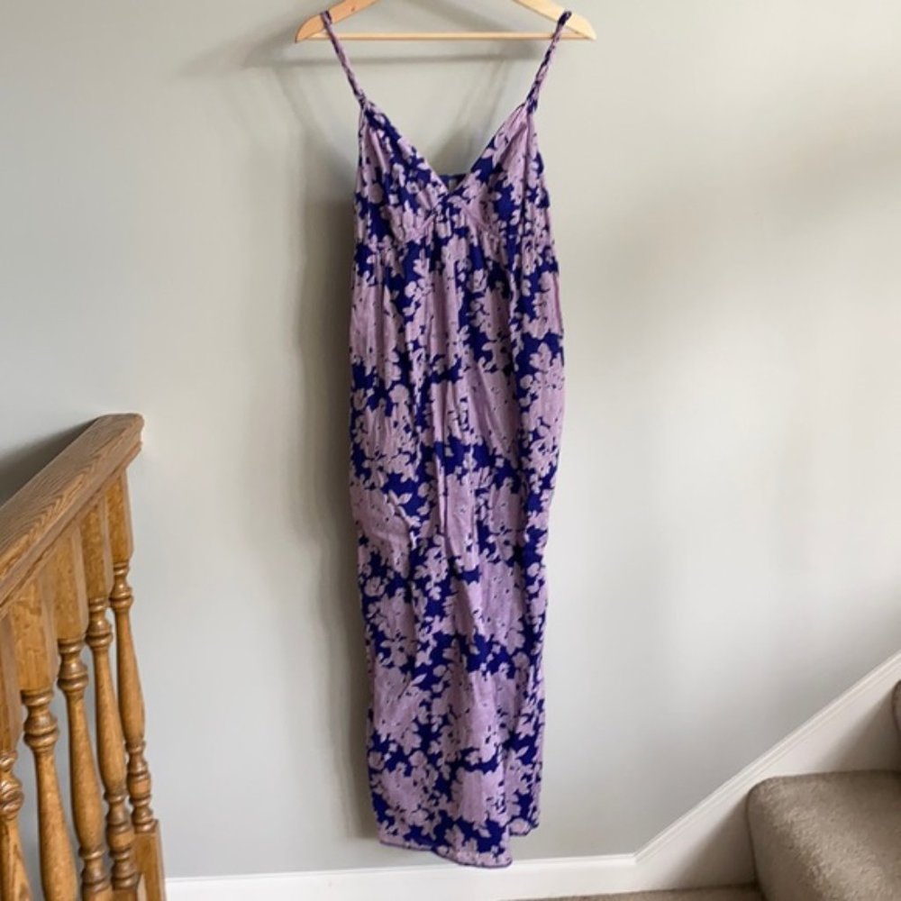 Old Navy Blue Lavender Floral Maxi Dress
